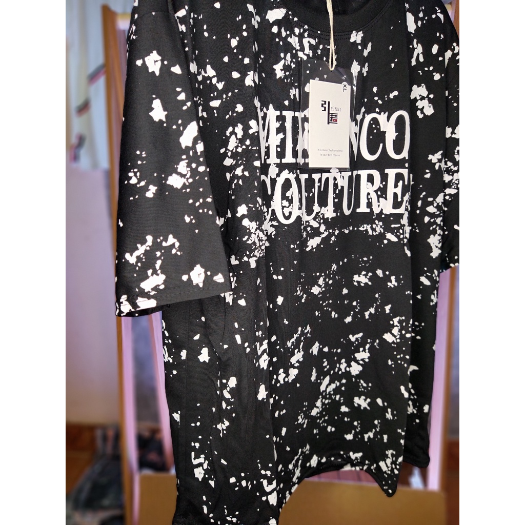 ( Ảnh thật ) Áo Phông Nam MIKENCOO Họa Tiết Loang Siêu Hiếm, Cotton Mịn Cao Cấp Thấm Hút Mồ Hôi Cực Tốt Fom Nam Nữ Trend