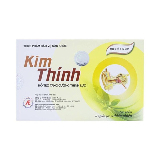 KIM THÍNH - 30 viên - hỗ trợ giảm thiểu các triệu chứng ù tai và suy giảm thính lực