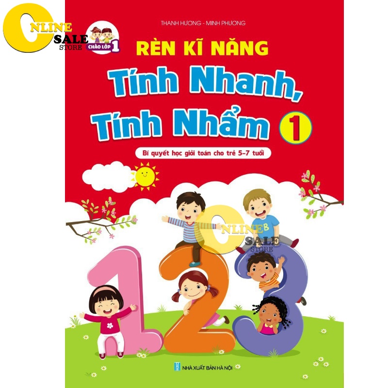 Tính nhẩm tính nhanh cho bé chuẩn bị vào lớp 1 gồm 52 trang, khổ to 19x26.5 cm