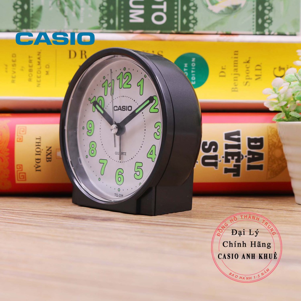 Đồng hồ để bàn Casio TQ-228-1DF báo thức ( 8.6 cm )