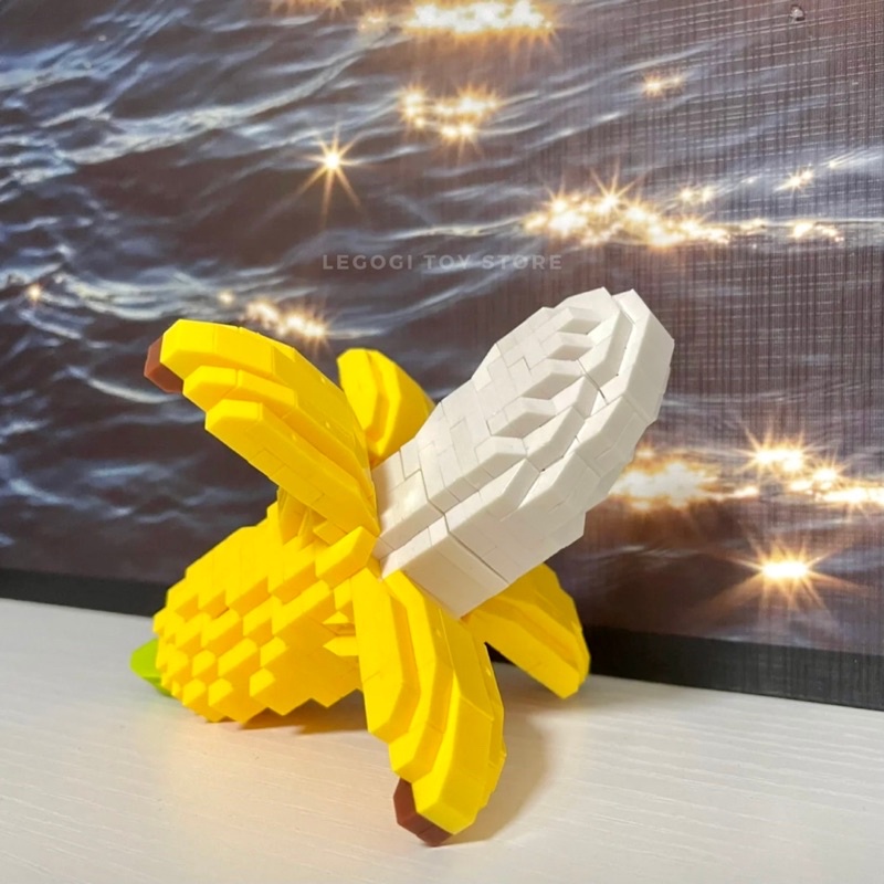 Đồ chơi xếp hình HOA QUẢ BƠ CHUỐI ĐÀO mô hình lắp ráp