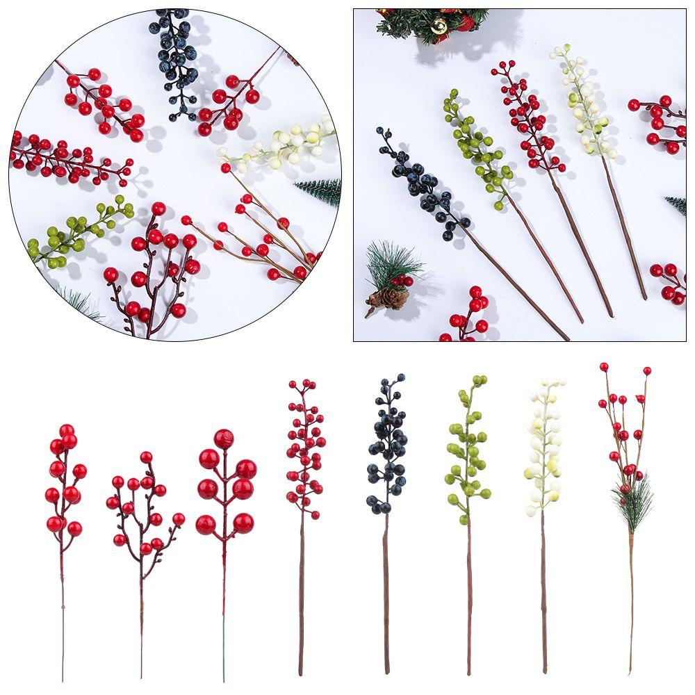 Nhánh Quả Berry Đỏ Nhân Tạo Dùng Trang Trí Giáng Sinh