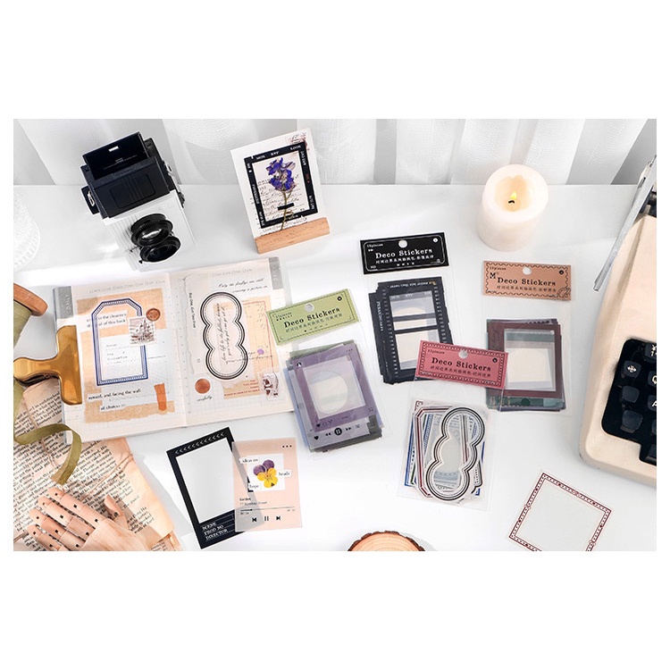 Sticker Dán Trang Trí Sổ Tay Diy Hình Khung Bìa Thư