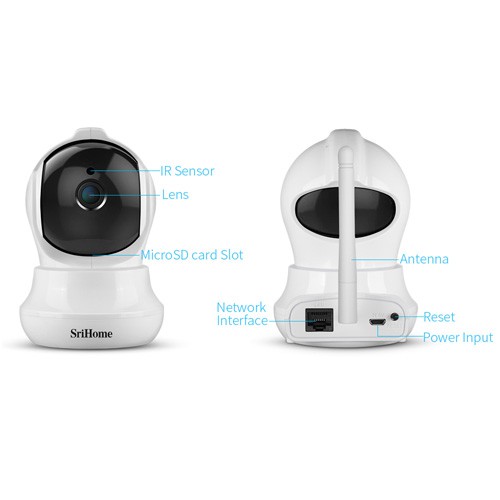 SRIHOME CAMERA TRONG NHÀ 3.0 MpX KÈM THẺ NHỚ 64GB