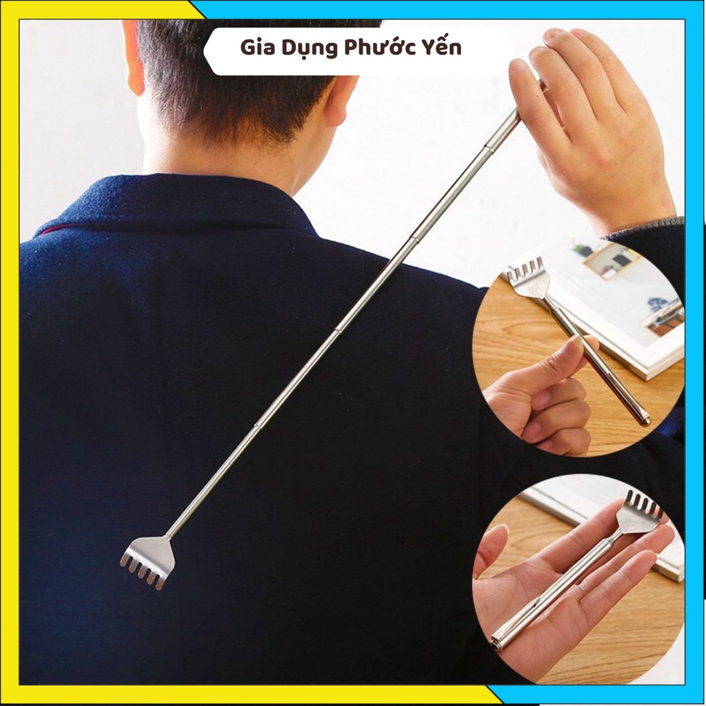 Gậy gãi lưng inox rút gọn, kéo dài