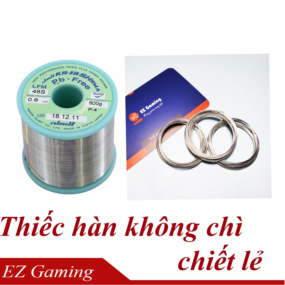 Thiếc không chì chiết lẻ Almit LFM-48S 1,5m dây 0.8m hoặc 1,2m dây 1mm, chì hàn chiết lẻ, thiếc túi chất lượng cao