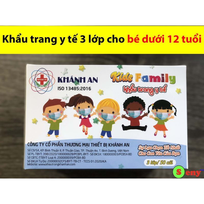 khẩu trang y tế Cho Bé 3 lớp-hộp 50 chiếc