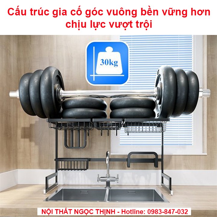 [RẺ VÔ ĐỊCH] Kệ chén đa năng 100% inox BAO THỬ NAM CHÂM  đặt bồn rửa chén tiện lợi LATOKI-Loại 1