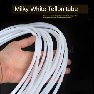 10 / 5 / 2 mét ống teflon trắng milky translucent bốn ống fluorine ptfe f4 1 / 2 / 3 / 4 / 5 / 6mm