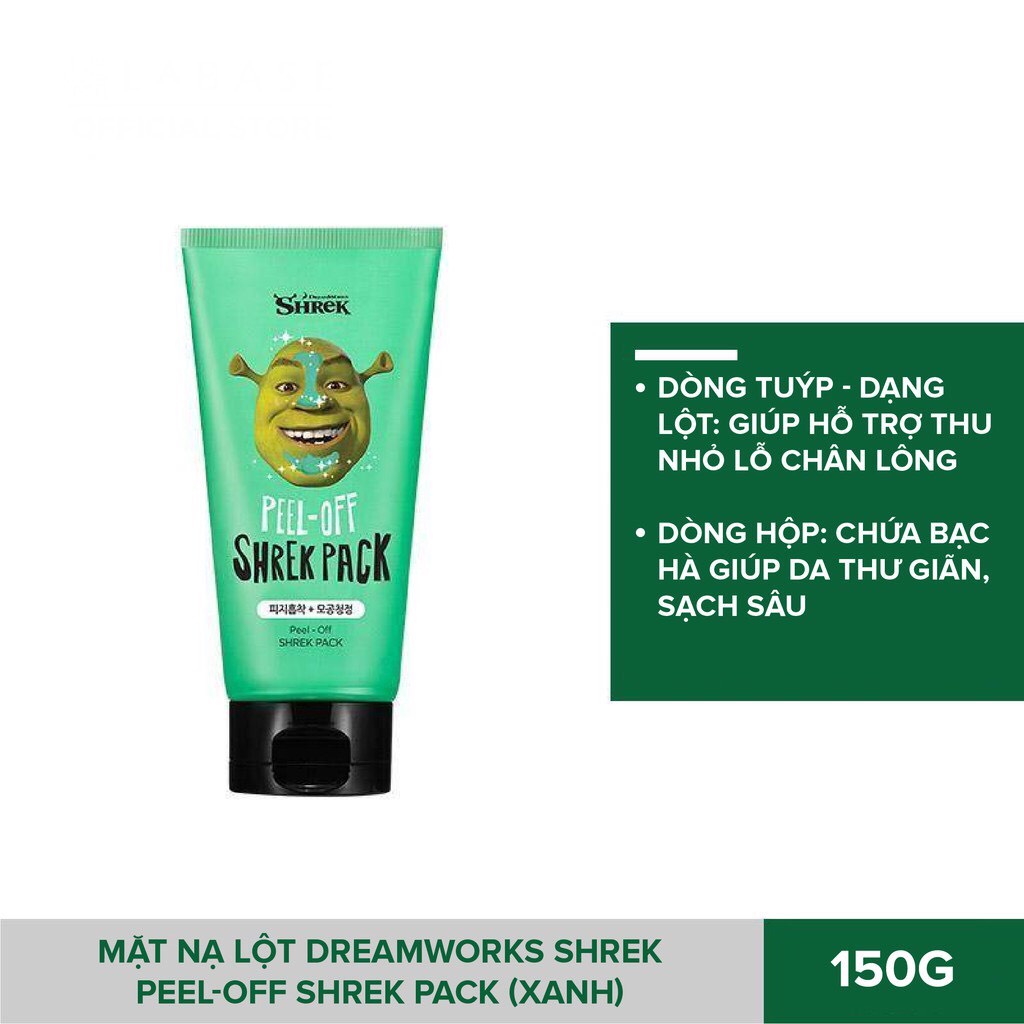 Mặt Nạ Đất Sét Bạc Hà Rau Má I’m The Real Shrek Pack  Làm Sạch Mụn Đầu Đen / Mặt Nạ Lột Mụn Sherk Peel-Off