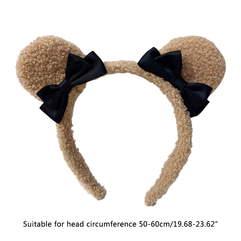 Băng Đô Cài Tóc Rửa Mặt / Trang Điểm Thiết Kế Tai Gấu Siêu Bền Dễ Thương Cho Nữ