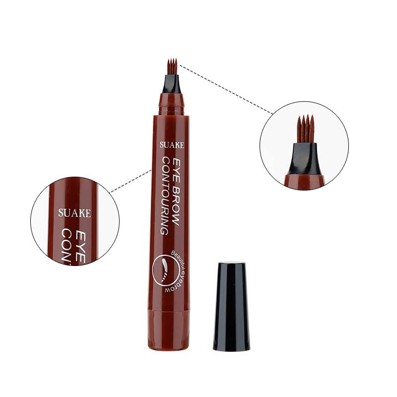 Bút kẻ lông mày đầu cọ 4 lưỡi độc đáo cho hàng lông mày quyến rũ tự nhiên