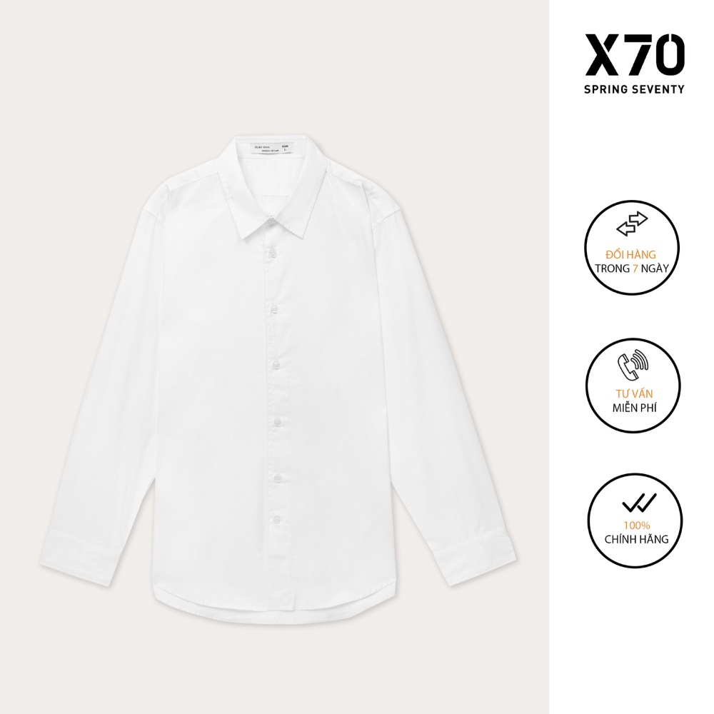 Áo Sơ Mi Nam Dài Tay Nhiều Màu Trơn Thiết Kế Thời Trang X70 - 07660001
