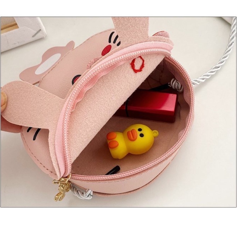 Túi đeo chéo mini, túi đựng lì xì tết cho bé gái hình động vật xinh xắn dễ thương chất liệu da PU bền đẹp Xu Xu Kids