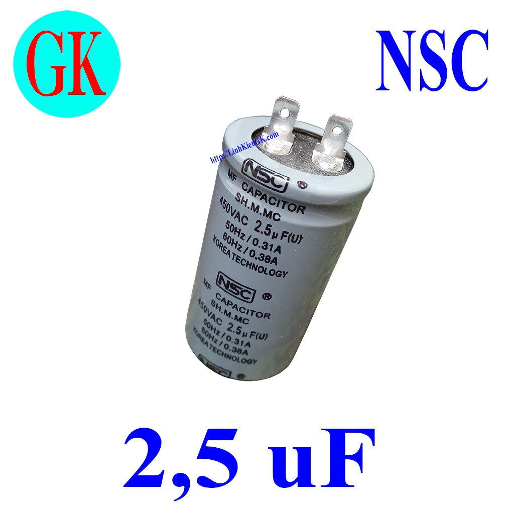 Tụ dầu 2,5uF 450Vac NSC [K-09-07]