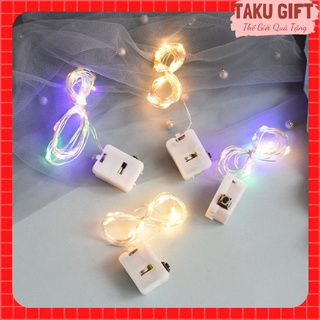 Đèn led trang trí quà, Đèn led nháy kèm sẵn pin dài 2 mét