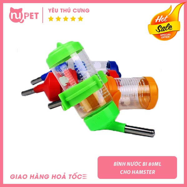 Bình nước cho Hamster – có bi lăn – 80ml