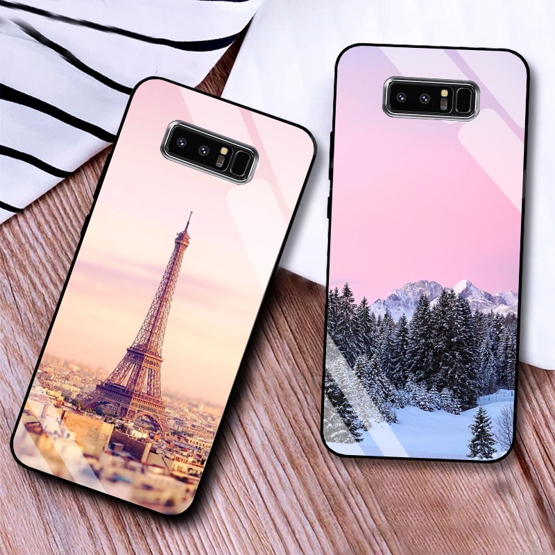 Ốp Lưng SAMSUNG NOTE 8 Lưng kính cường lực Sang Trọng, Sáng Bóng