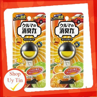 [XẢ KHO NGHỈ BÁN] Khử Mùi Xe Hơi Hương Chanh Hàng Nội Địa Nhật (Loại Gắn)
