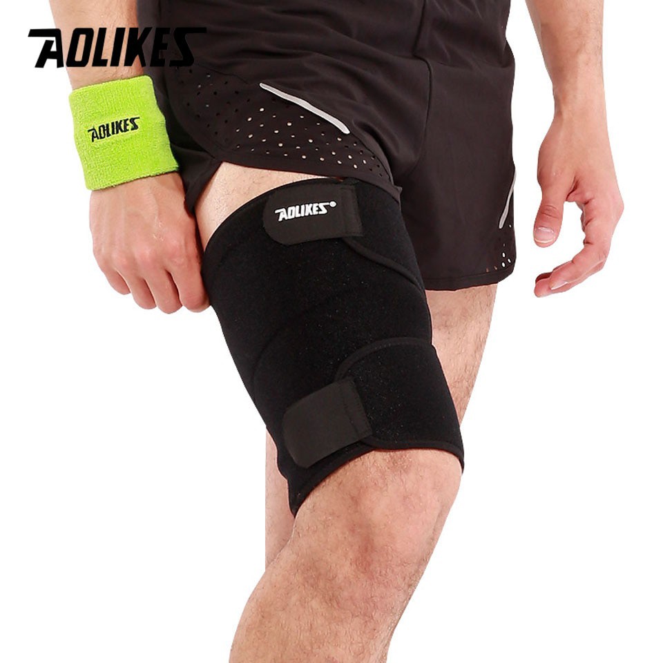 Đai bó bảo vệ cơ đùi AOLIKES A-7956 hỗ trợ chấn thương căng cơ khi chơi thể thao sport thigh support