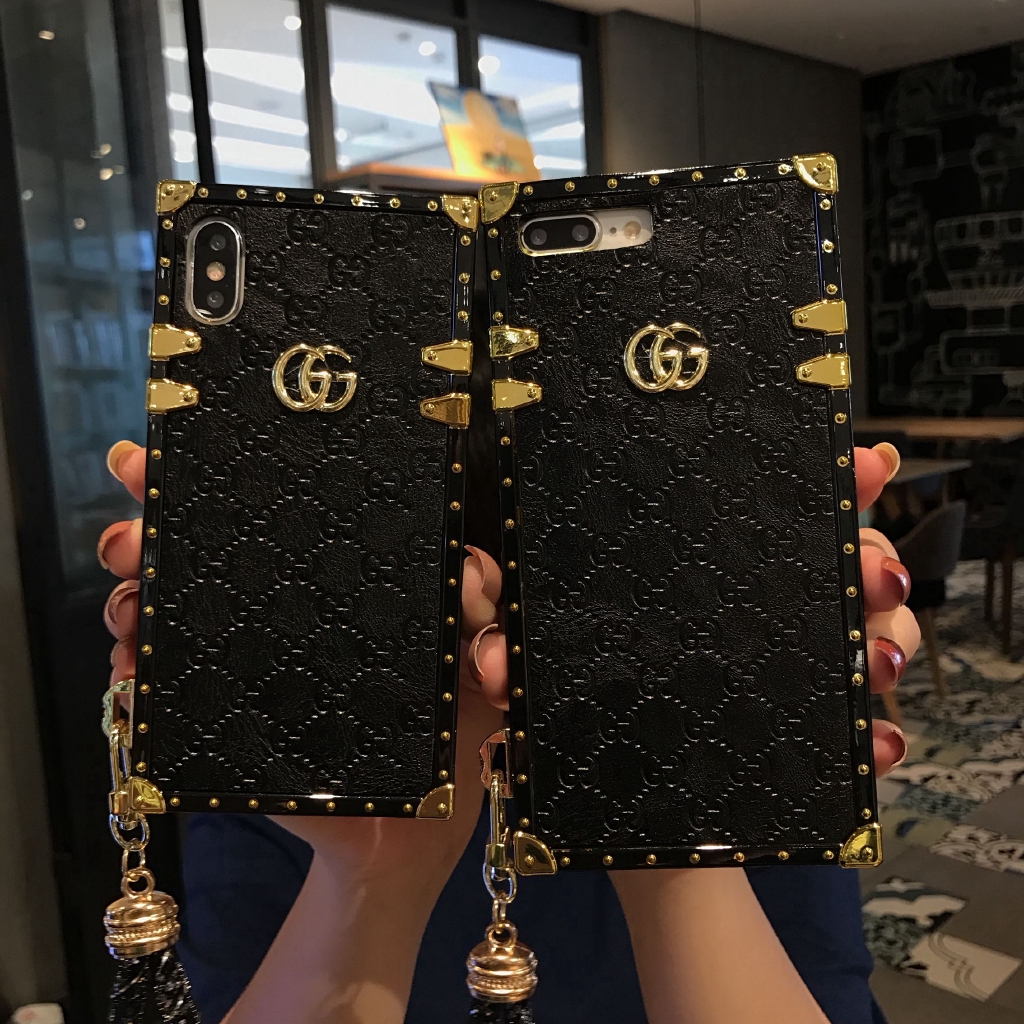 Ốp lưng iPhone của Apple 12mini 12 pro max xr xs max x xs 6 7 8plus i11pro max gucci ốp lưng điện thoại thời trang vuông