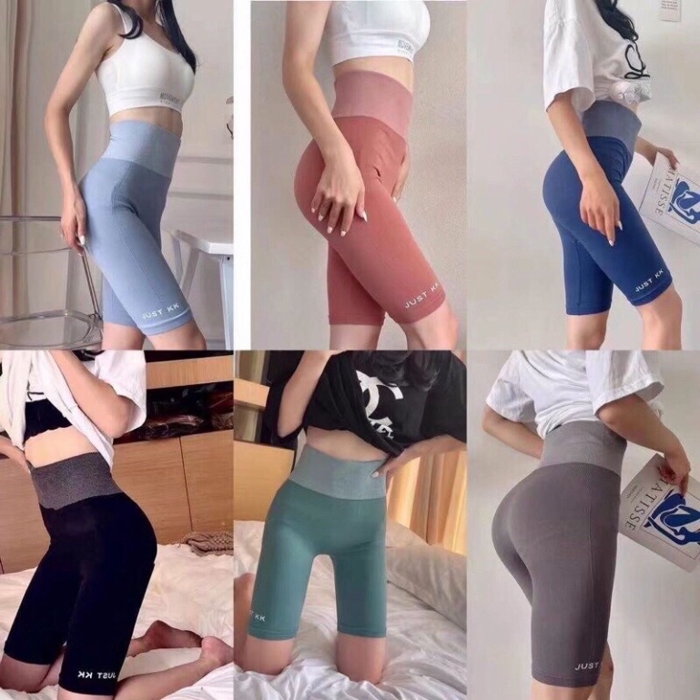 Quần tập ngố cao cấp Gym nữ cạp lưng cao, co giãn 4 chiều,dùng tập Yoga, Gym, Zumba, Aerobic Just KK năng động cá tính n