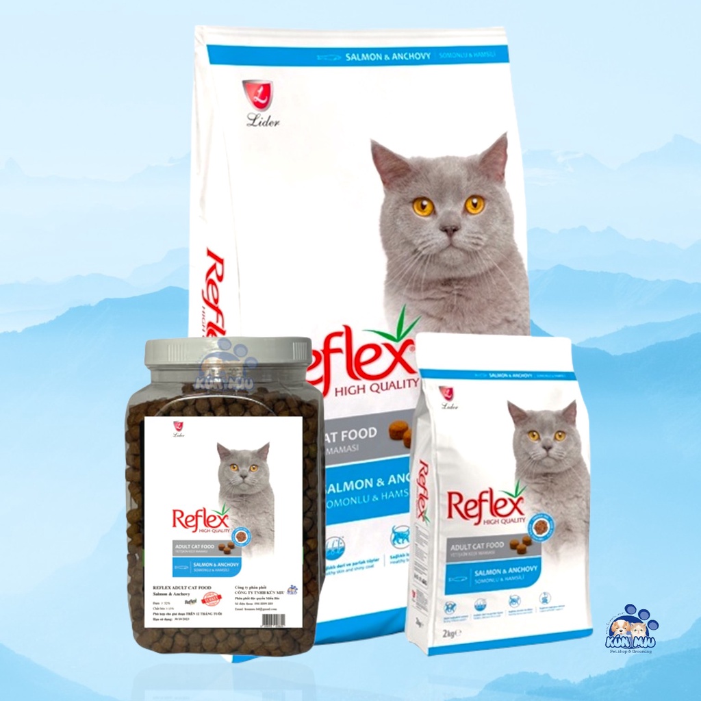 Thức ăn cao cấp dành cho mèo lớn Reflex Anchovy -Kún Miu