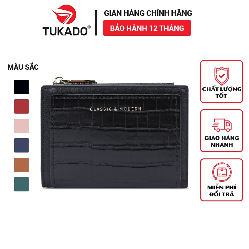 Ví Nữ Ngắn Mini Cầm Tay Chính Hãng TAILIAN Thời Trang Nhiều Ngăn Đựng Tiền Vân Da Rắn Cao Cấp Cực Đẹp Giá Rẻ TL34
