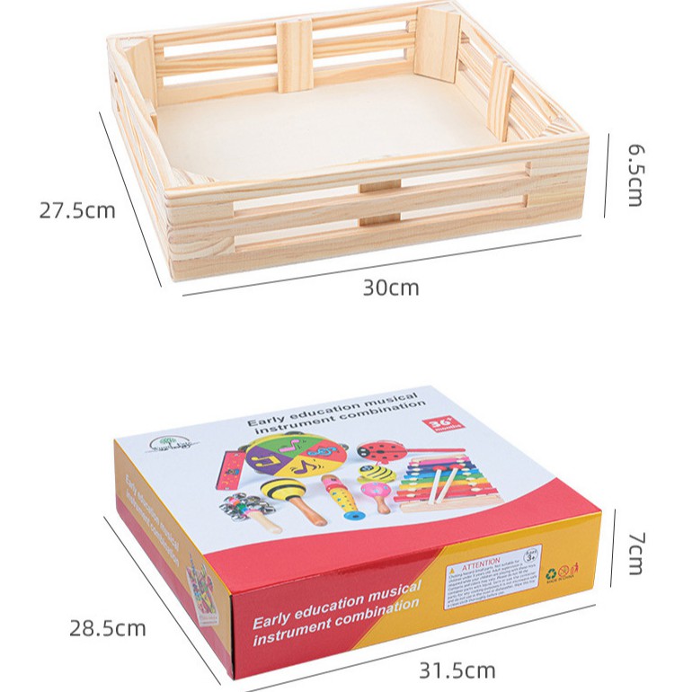 Đồ chơi trẻ em S-Kids, Set nhạc cụ bằng gỗ nhiều chi tiết. Quà tặng thôi nôi cho bé