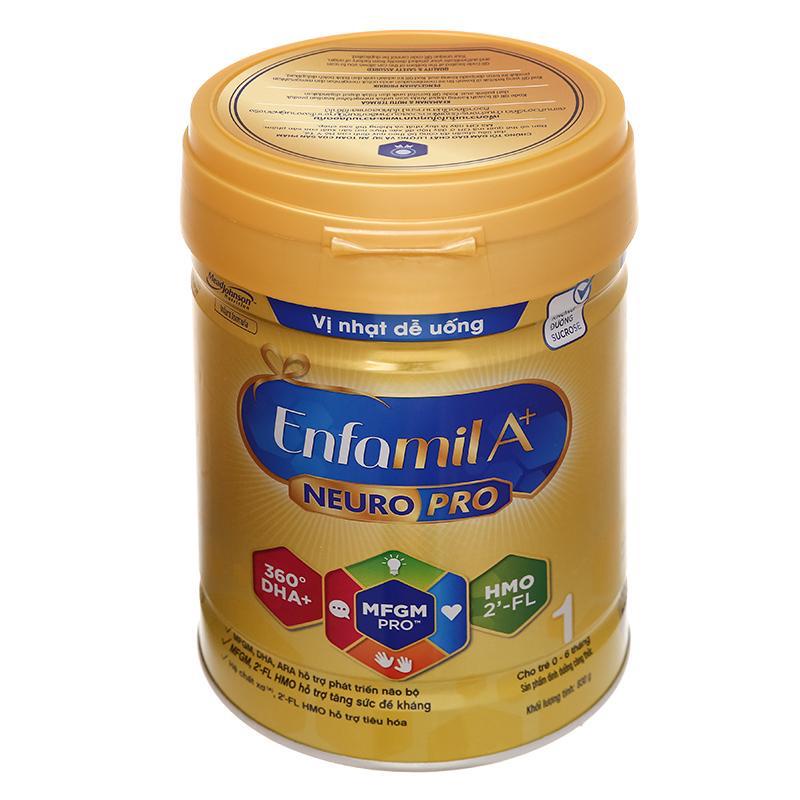 Sữa bột Enfamil/EnfaGrow A+ số 1, 2, 3, 4 830g, 1,7kg vị nhạt dễ uống