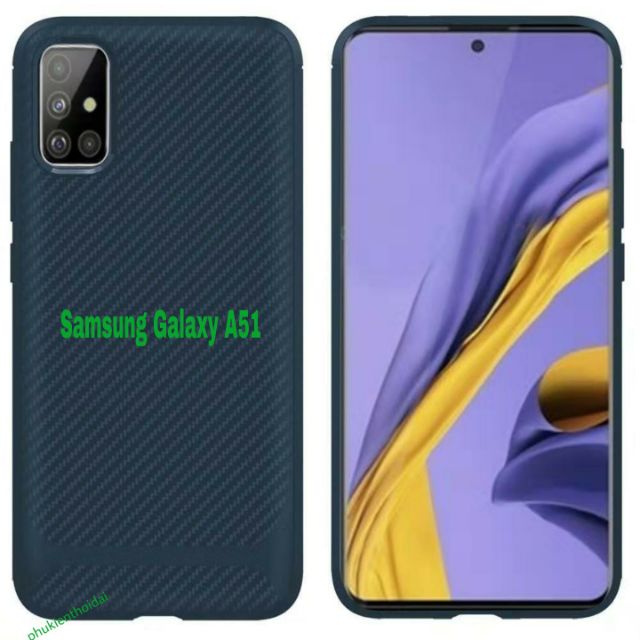 Ốp lưng Samsung Galaxy A51 FREESHIP Từ 50k chống sốc vân vằn chéo chống mồ hôi vân tay