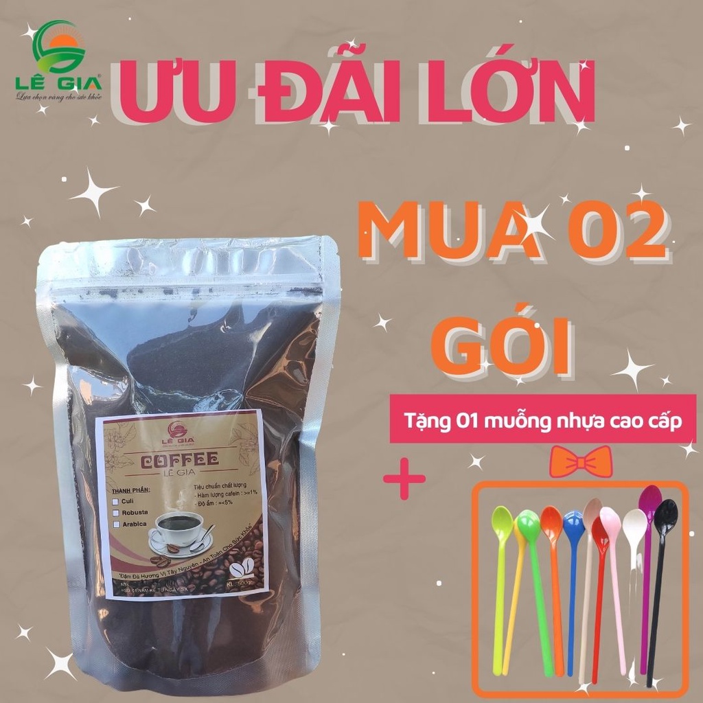 Bột cà phê nguyên chất - 500 gram - rang mộc
