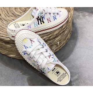 [SẴN] Giày MLB Mule monogram trắng auth 100% bao check