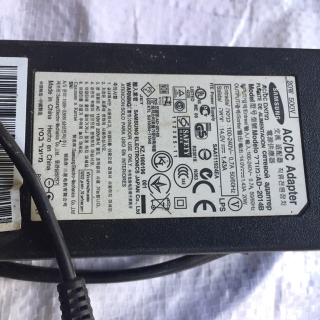 Sạc Adapter cho màn hình Samsung LG