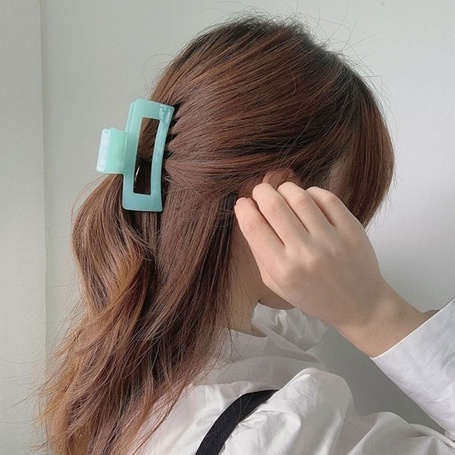 Kẹp Tóc Nhựa Dài 8 Cm Phong Cách Hàn Quốc Thanh Lịch Nhẹ Nhàng - Hadichi