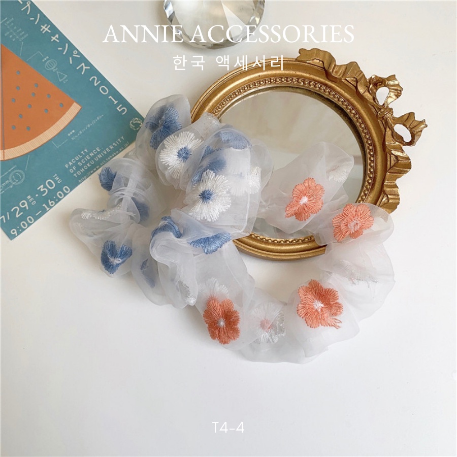 Buộc tóc Cột Tóc Vải Scrunchies nhiều màu ANNIE - T4-4