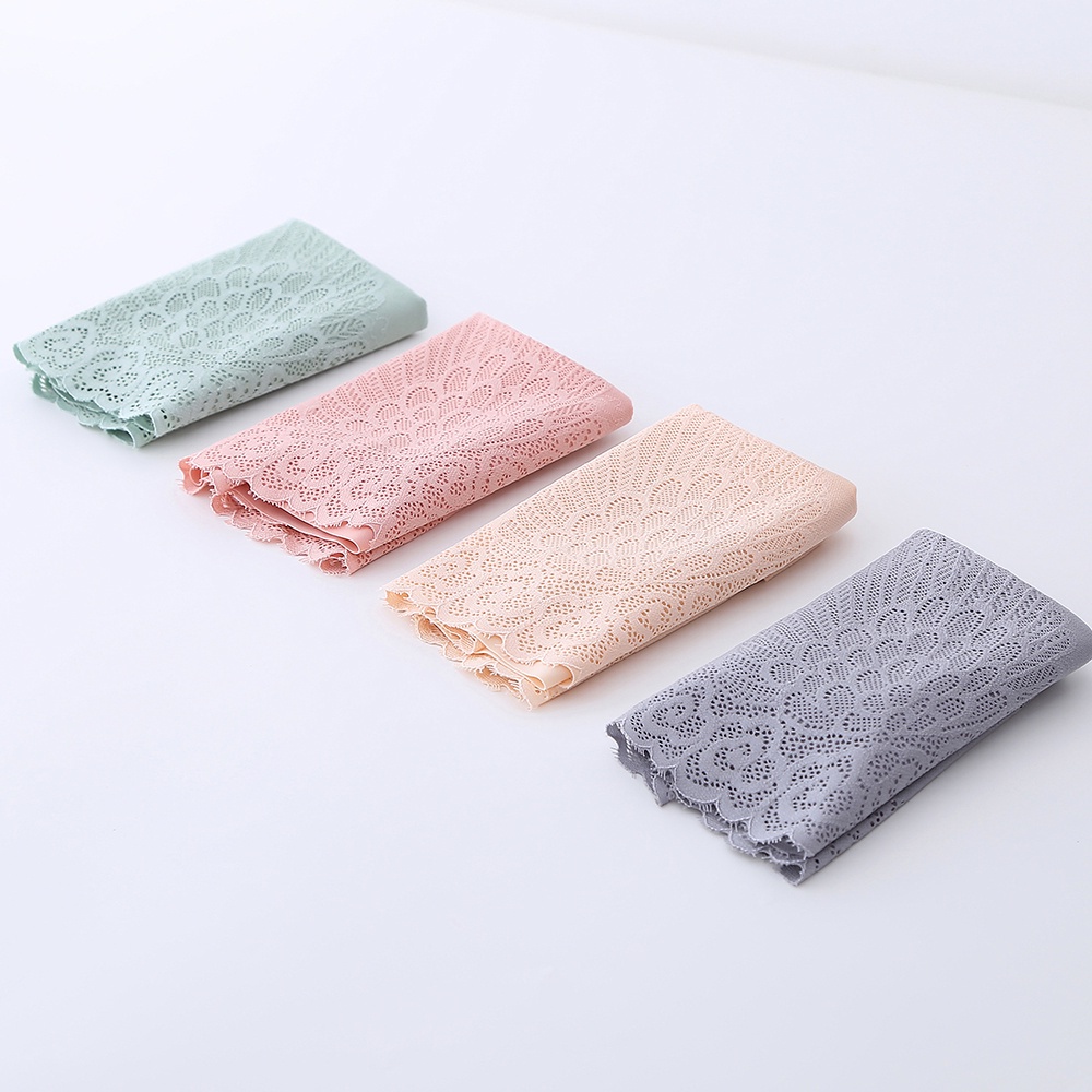 Quần Lót Cotton Lụa Lạnh Không Đường May Màu Trơn Lưng Vừa Phối Ren Gợi Cảm Cho Nữ | BigBuy360 - bigbuy360.vn