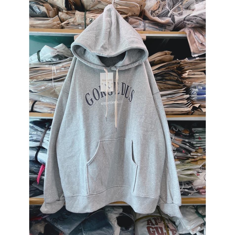 Khaocs Nỉ Hoodie Oversize Chống Nắng Chữ Arrl Unisex Dáng Rộng Mũ To Tay Bồng Uzzlang Basic