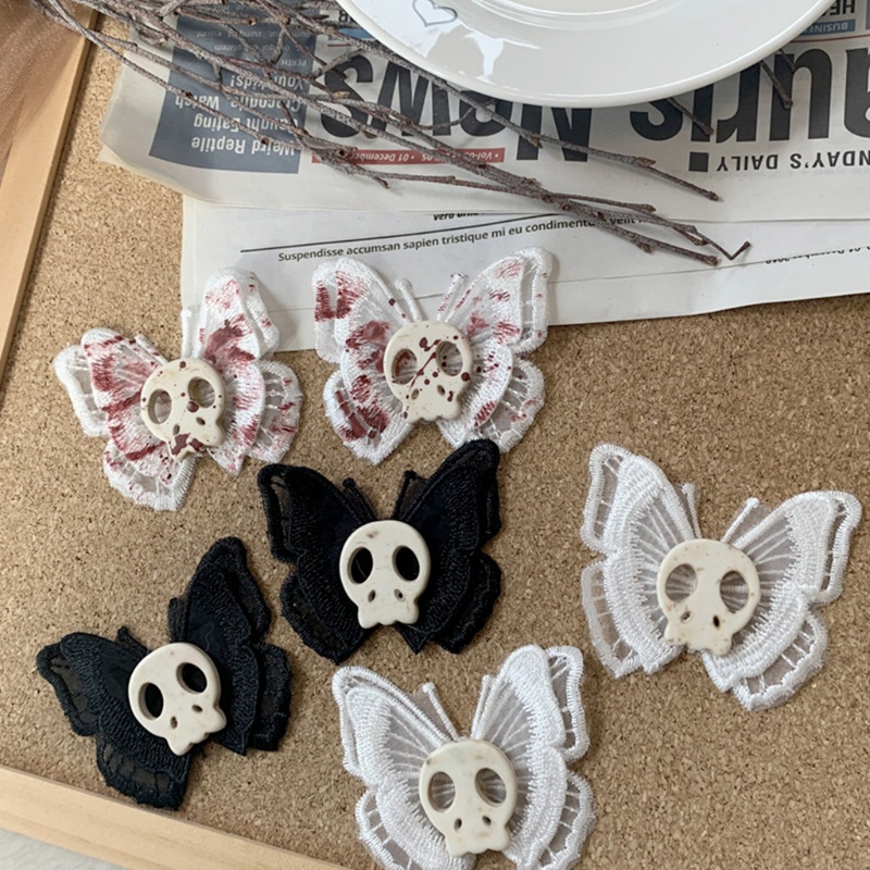 Kẹp tóc mỏ vịt thiết kế họa tiết bướm phong cách punk sành điệu