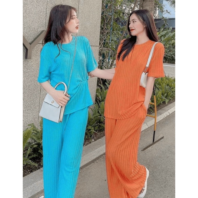 SET ĐỒ BỘ XỐP THÊU HOA, ĐỦ CÁC SIZE, NHIỀU MÀU ( MẶC Ở NHÀ/ĐI CHƠI) MẶC CỰC THOẢI MÁI UP shop valentina