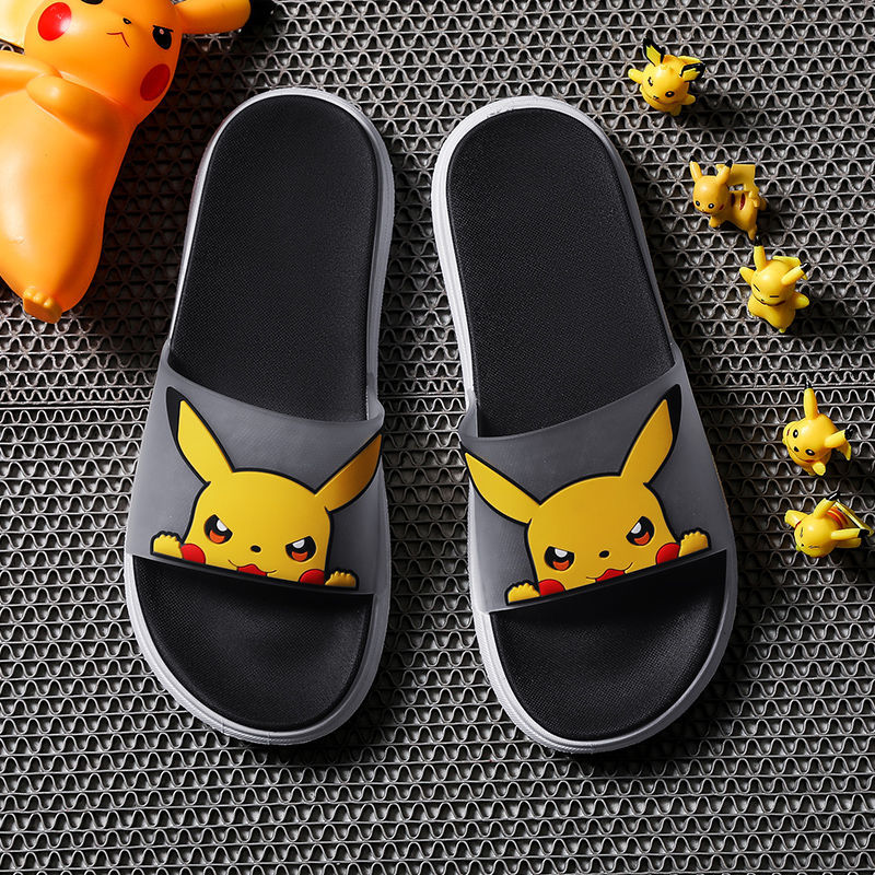 Dép Nam Nữ Chống Trượt In Hình Pikachu Phong Cách Hàn Quốc Chống Nắng Chống Nước