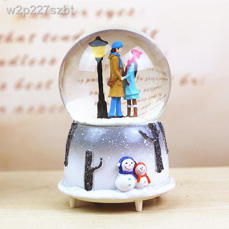 (Giá Hủy Diệt)❇◘Những người yêu thích Quả cầu pha lê tuyết Hộp âm nhạc Sky City Hộp nhạc 520 Gửi quà tặng ngày lễ tình n