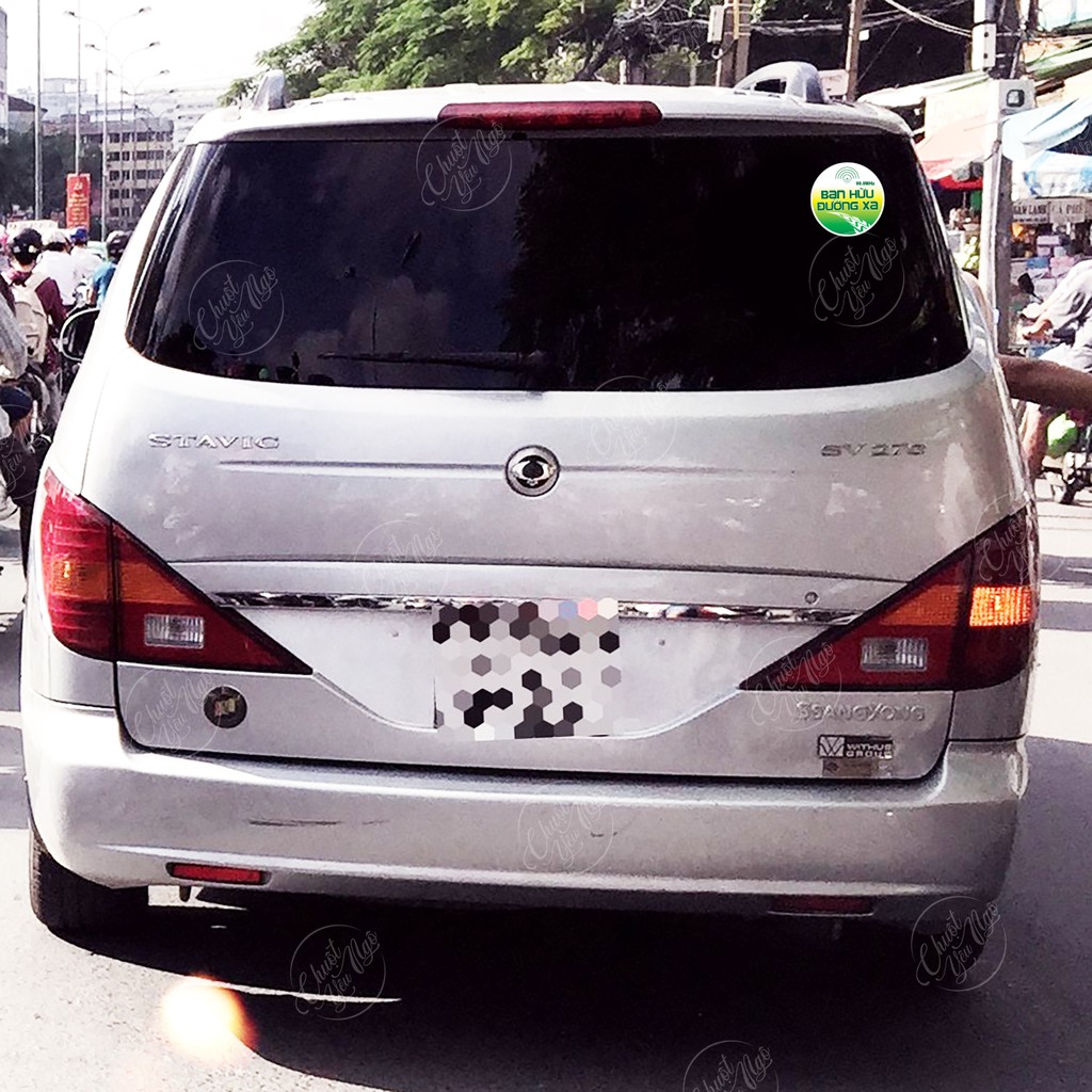 Combo 20 logo sticker đường kính 6cm Bạn Hữu Đường Xa dán ô tô | BigBuy360 - bigbuy360.vn