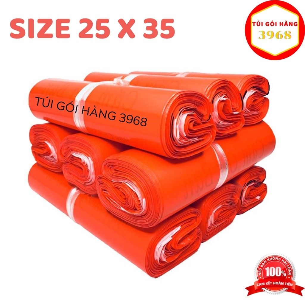 Túi gói hàng [FREESHIP] Túi gói hàng niêm phong cao cấp size 25 x 35 màu đỏ tươi