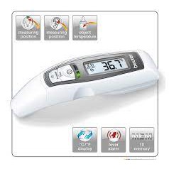 Nhiệt kế điện tử Beurer FT65 - Đo trán + tai, hồng ngoại, LCD, 10 kết quả nhớ, cảnh báo sốt LED