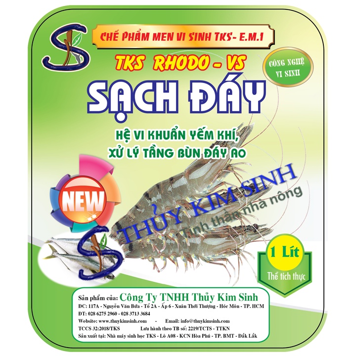 Men Vi Sinh RHODO - SẠCH ĐÁY: Khử Mùi Hôi Đáy Ao, Làm Trong Nước  - Chai 1 Lít