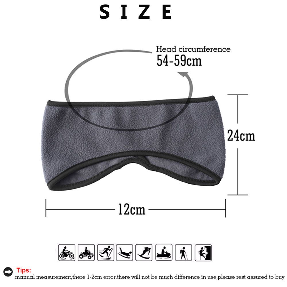 Băng đô trùm đầu bịt tai bằng lông len thấm hút mồ hôi giữ ấm vào mùa đông chơi thể thao ngoài trời
