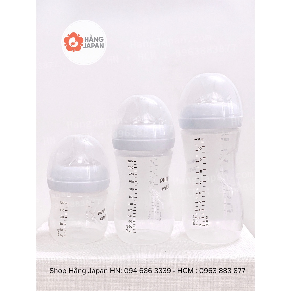 Bình sữa Philips Avent Natural cổ rộng 125ml, 260ml, 330ml mẫu mới 2022