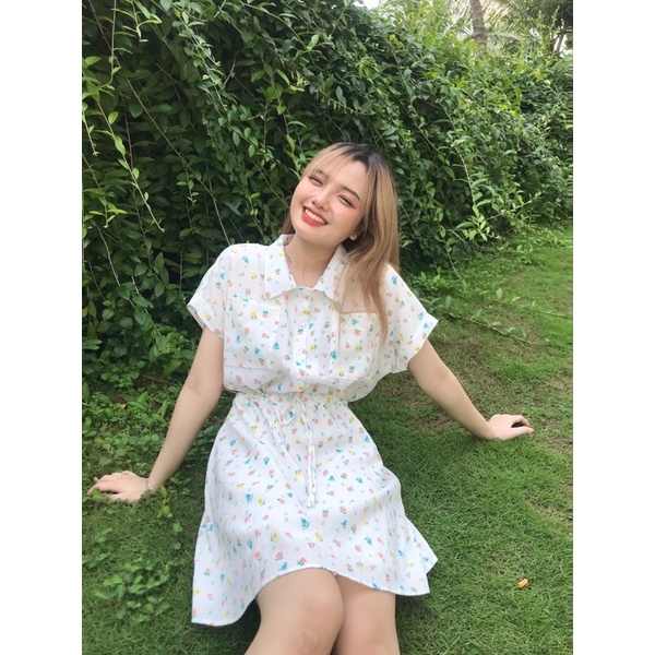 Đầm hoa rút dây