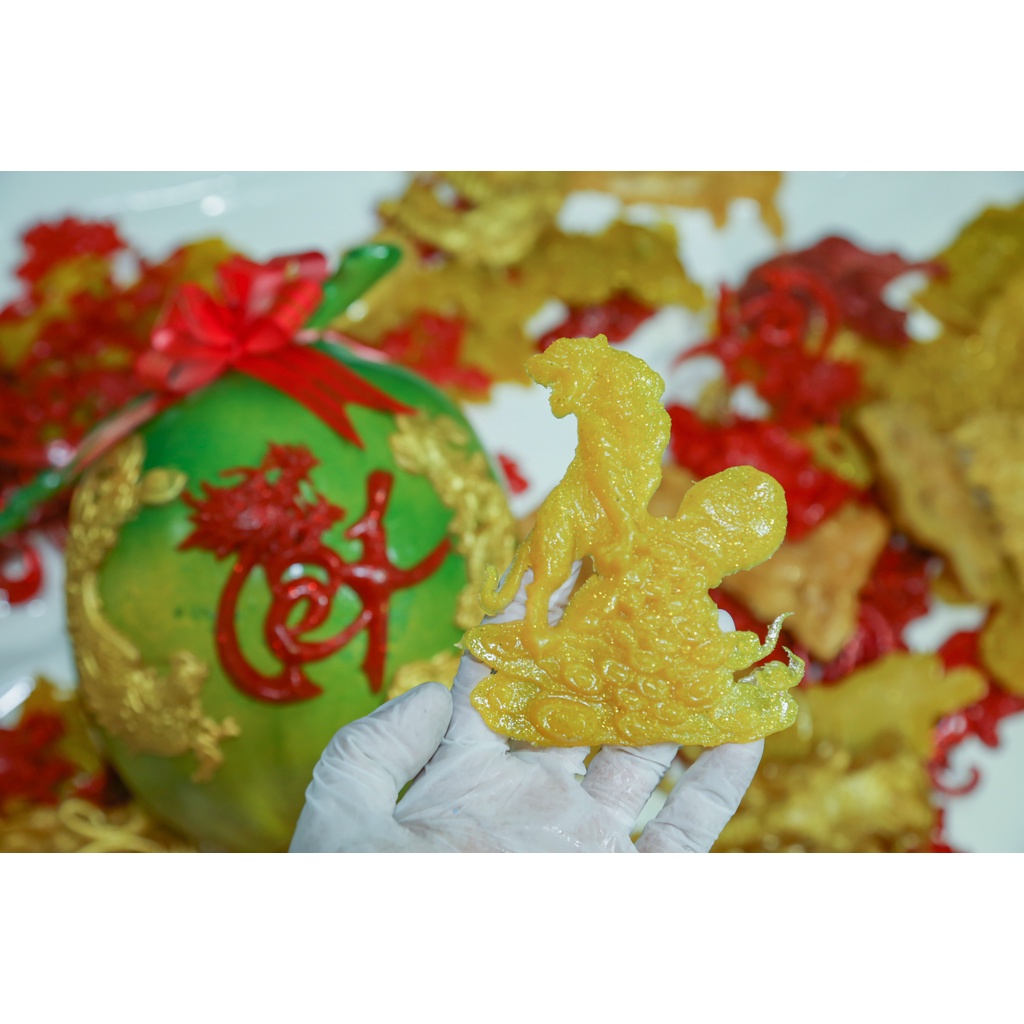 . Hình nổi thư pháp 3D-MẪU HỔ 2022[Trang trí dưa, dừa bưởi thư pháp ngày tết]ThanghaCalligraphy | BigBuy360 - bigbuy360.vn